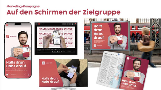 CardLink: Gesund.de wirbt mit „Halts dran, habs drauf“